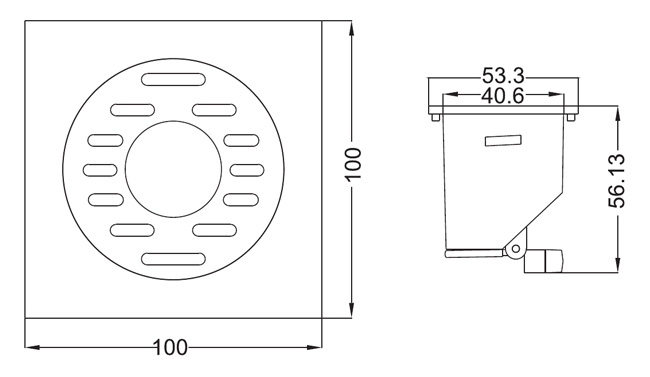 HF-2880-2 洗衣機地漏尺寸圖